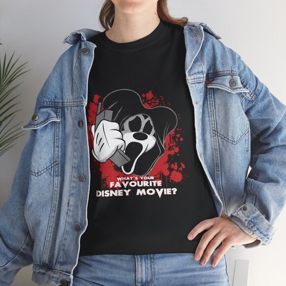 Unisex Mickey Ghostface Goth Horror Disney Halloween T-Shirt Plus Size 2XL 3XL - Picture 6 of 11